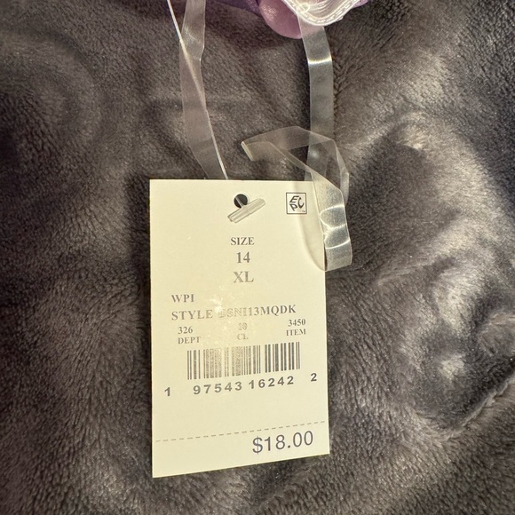 Pink and Purple Floral Dress-Minnie Mouse Puffy Sleeves - Picture 4 of 5